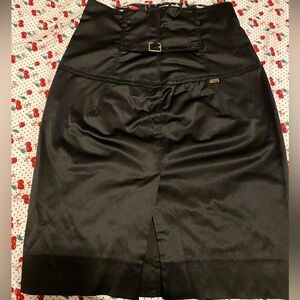 Miss Sixty Black Satin Skirt